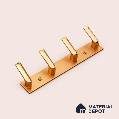 Ottr Zinc Aluminium Hook HA 00387 Rose Gold Dual Tone Finish - 4 Hook | 2 Years Warranty
