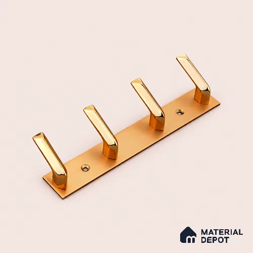 Ottr Zinc Aluminium Hook HA 00387 Rose Gold Dual Tone Finish - 4 Hook | 2 Years Warranty