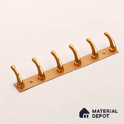 Ottr Zinc Aluminium Hook HA 00388 B Rose Gold Dual Tone Finish - 6 Hook | 2 Years Warranty