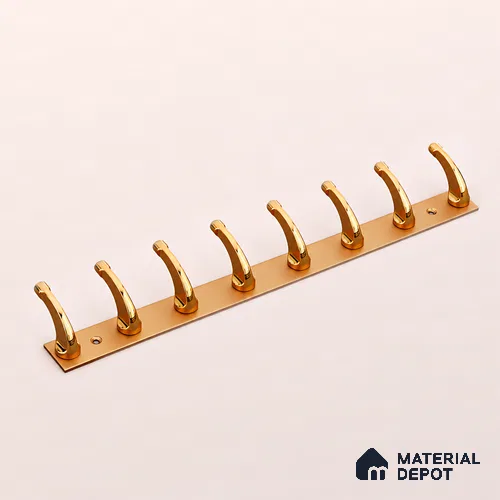 Ottr Zinc Aluminium Hook HA 00388 C Rose Gold Dual Tone Finish - 8 Hook | 2 Years Warranty