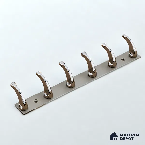 Ottr Zinc Aluminium Hook HA 00388 H Gold Black Dual Tone Finish - 6 Hook | 2 Years Warranty