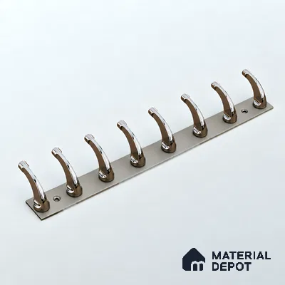 Ottr Zinc Aluminium Hook HA 00388 I Gold Black Dual Tone Finish - 8 Hook | 2 Years Warranty