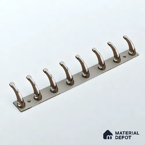 Ottr Zinc Aluminium Hook HA 00388 I Gold Black Dual Tone Finish - 8 Hook | 2 Years Warranty