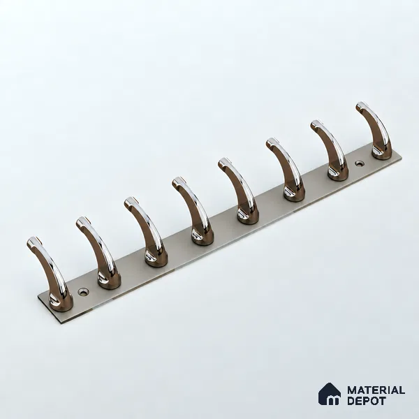 Ottr Zinc Aluminium Hook HA 00388 I Gold Black Dual Tone Finish - 8 Hook | 2 Years Warranty
