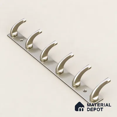 Ottr Zinc Aluminium Hook HA 00388 K Rainbow Dual Tone Finish - 6 Hook | 2 Years Warranty