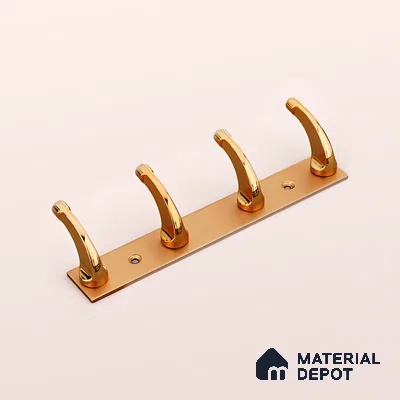 Ottr Zinc Aluminium Hook HA 00388 Rose Gold Dual Tone Finish - 4 Hook | 2 Years Warranty