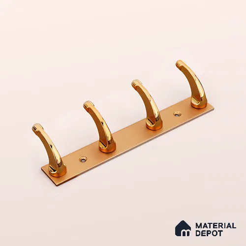 Ottr Zinc Aluminium Hook HA 00388 Rose Gold Dual Tone Finish - 4 Hook | 2 Years Warranty