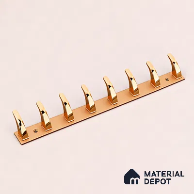 Ottr Zinc Aluminium Hook HA 00389 C Rose Gold Dual Tone Finish - 8 Hook | 2 Years Warranty