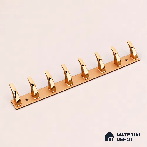 Ottr Zinc Aluminium Hook HA 00389 C Rose Gold Dual Tone Finish - 8 Hook | 2 Years Warranty
