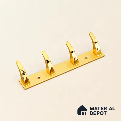 Ottr Zinc Aluminium Hook HA 00389 D Gold Dual Tone Finish - 4 Hook | 2 Years Warranty