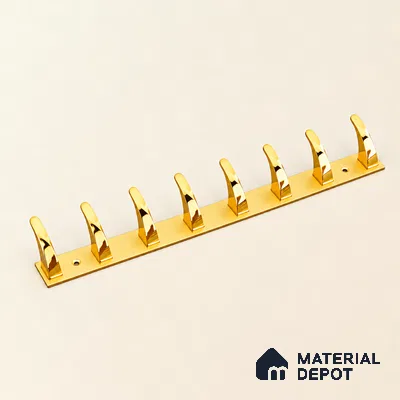 Ottr Zinc Aluminium Hook HA 00389 F Gold Dual Tone Finish - 8 Hook | 2 Years Warranty