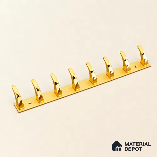 Ottr Zinc Aluminium Hook HA 00389 F Gold Dual Tone Finish - 8 Hook | 2 Years Warranty