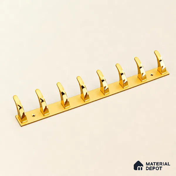 Ottr Zinc Aluminium Hook HA 00389 F Gold Dual Tone Finish - 8 Hook | 2 Years Warranty