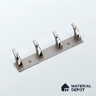Ottr Zinc Aluminium Hook HA 00389 G Gold Black Dual Tone Finish - 4 Hook | 2 Years Warranty