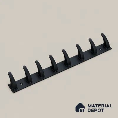 Ottr Zinc Aluminium Hook HA 00389 O Black Finish - 8 Hook | 2 Years Warranty