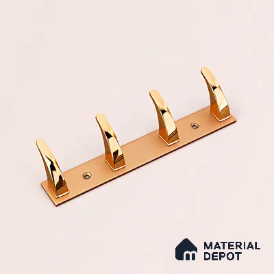 Ottr Zinc Aluminium Hook HA 00389 Rose Gold Dual Tone Finish - 4 Hook | 2 Years Warranty