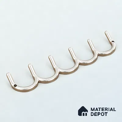 Ottr Zinc Hook HA 00390 B Stainless Steel Finish - 6 Hook | 2 Years Warranty