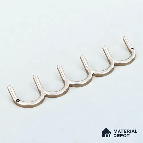 Ottr Zinc Hook HA 00390 B Stainless Steel Finish - 6 Hook | 2 Years Warranty