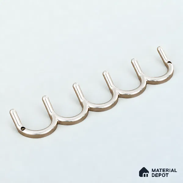 Ottr Zinc Hook HA 00390 B Stainless Steel Finish - 6 Hook | 2 Years Warranty