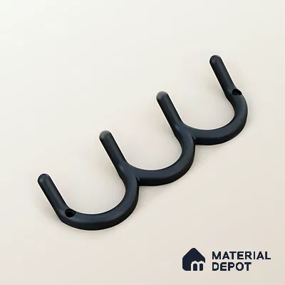 Ottr Zinc Hook HA 00390 C Black Finish - 4 Hook | 2 Years Warranty