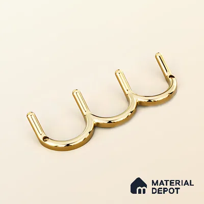 Ottr Zinc Hook HA 00390 E PVD Gold Finish - 4 Hook | 2 Years Warranty