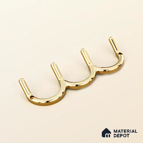 Ottr Zinc Hook HA 00390 E PVD Gold Finish - 4 Hook | 2 Years Warranty