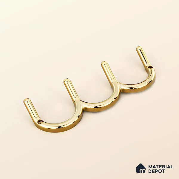 Ottr Zinc Hook HA 00390 E PVD Gold Finish - 4 Hook | 2 Years Warranty