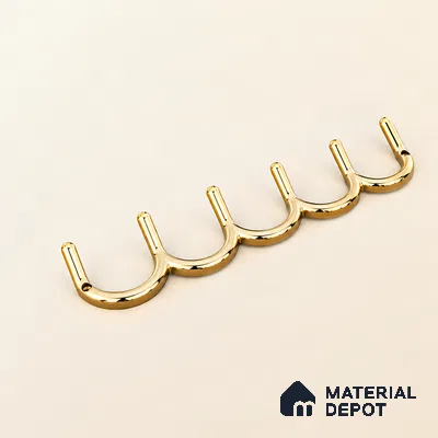 Ottr Zinc Hook HA 00390 F PVD Gold Finish - 6 Hook | 2 Years Warranty