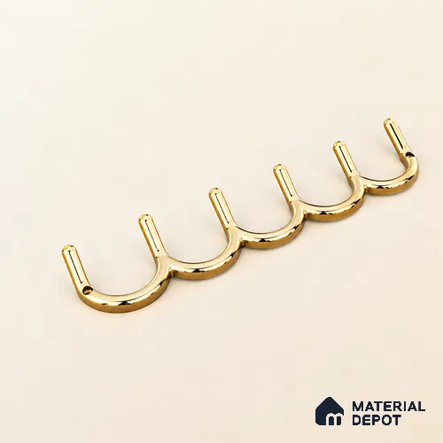 Ottr Zinc Hook HA 00390 F PVD Gold Finish - 6 Hook | 2 Years Warranty