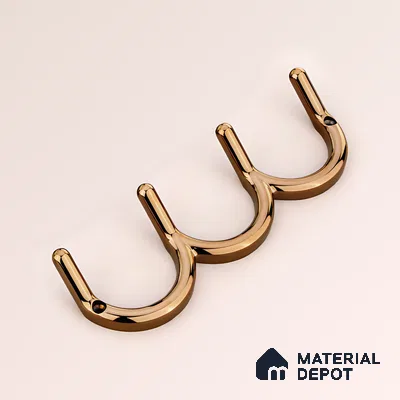 Ottr Zinc Hook HA 00390 G PVD Rose Gold Finish - 4 Hook | 2 Years Warranty