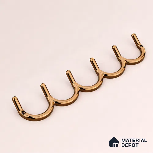 Ottr Zinc Hook HA 00390 H PVD Rose Gold Finish - 6 Hook | 2 Years Warranty