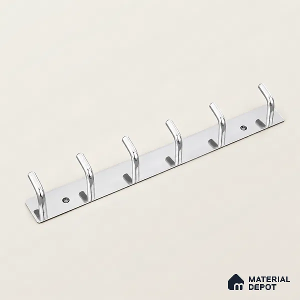 Ottr Stainless Steel Hook HA 00391 B Glossy Finish - 6 Hook | 2 Years Warranty