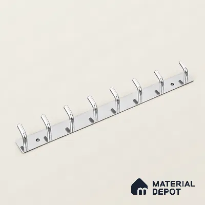 Ottr Stainless Steel Hook HA 00391 C Glossy Finish - 8 Hook | 2 Years Warranty