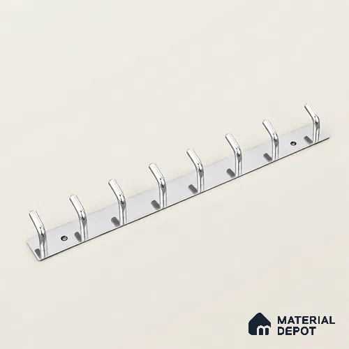 Ottr Stainless Steel Hook HA 00391 C Glossy Finish - 8 Hook | 2 Years Warranty