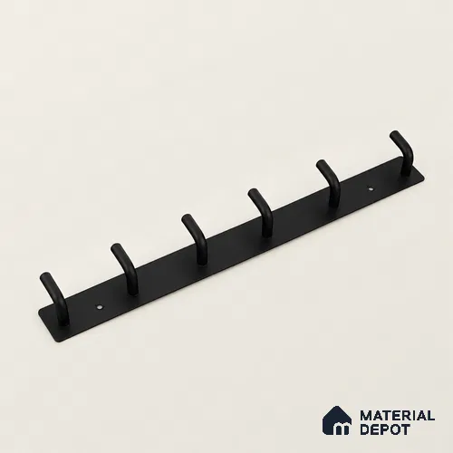 Ottr Stainless Steel Hook HA 00391 E Black Finish - 6 Hook | 2 Years Warranty