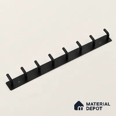 Ottr Stainless Steel Hook HA 00391 F Black Finish - 8 Hook | 2 Years Warranty