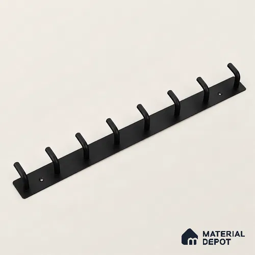 Ottr Stainless Steel Hook HA 00391 F Black Finish - 8 Hook | 2 Years Warranty