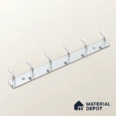 Ottr Stainless Steel Hook HA 00392 B Glossy Finish - 6 Hook | 2 Years Warranty