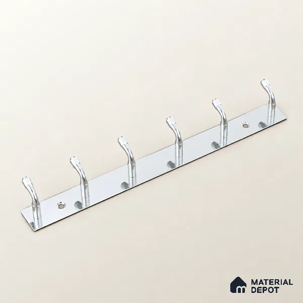 Ottr Stainless Steel Hook HA 00392 B Glossy Finish - 6 Hook | 2 Years Warranty