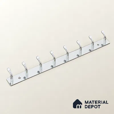 Ottr Stainless Steel Hook HA 00392 C Glossy Finish - 8 Hook | 2 Years Warranty