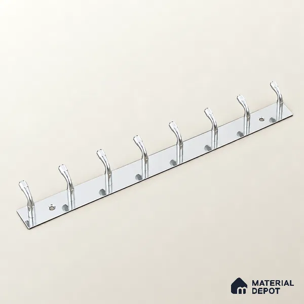 Ottr Stainless Steel Hook HA 00392 C Glossy Finish - 8 Hook | 2 Years Warranty