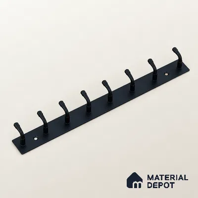 Ottr Stainless Steel Hook HA 00392 F Black Finish - 8 Hook | 2 Years Warranty