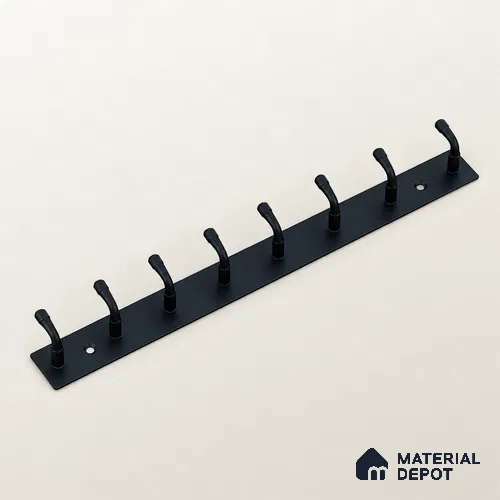 Ottr Stainless Steel Hook HA 00392 F Black Finish - 8 Hook | 2 Years Warranty