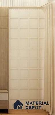 HR 00378 Soft Beige Checkered 7.5 ft x 3 ft CNC Made HDHMR - 12 mm