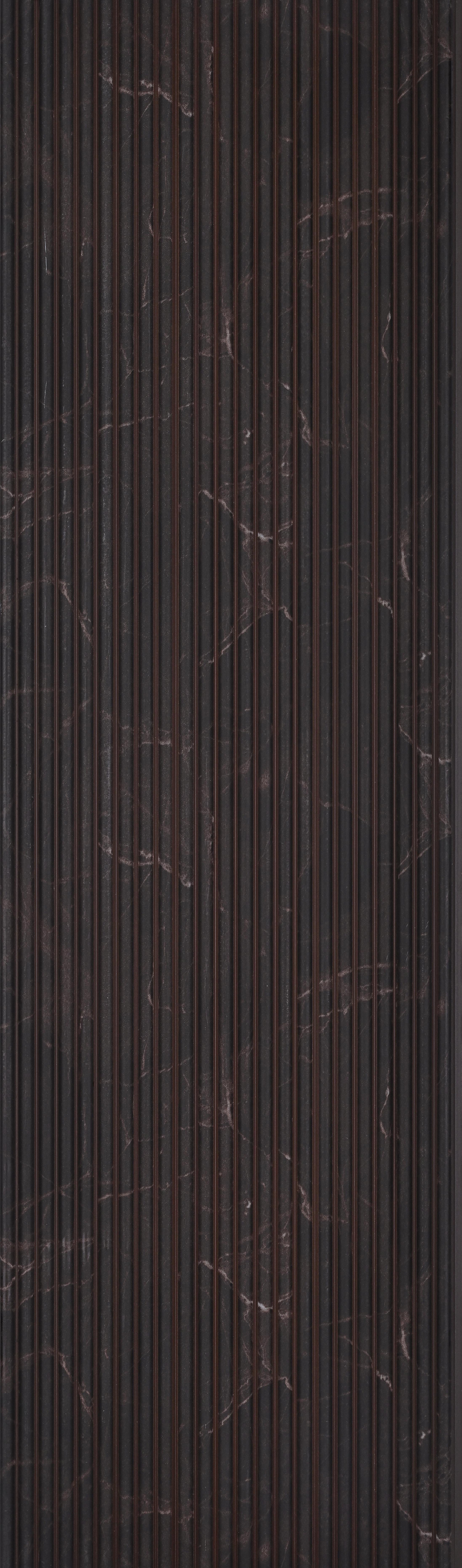 Brown Marble Louver PN 00528 8 ft x 6.2 inch Charcoal Panel - 6 mm | Suitable for Feature Wall, TV Unit & Living Room | Width is Subjected to 5% Variation