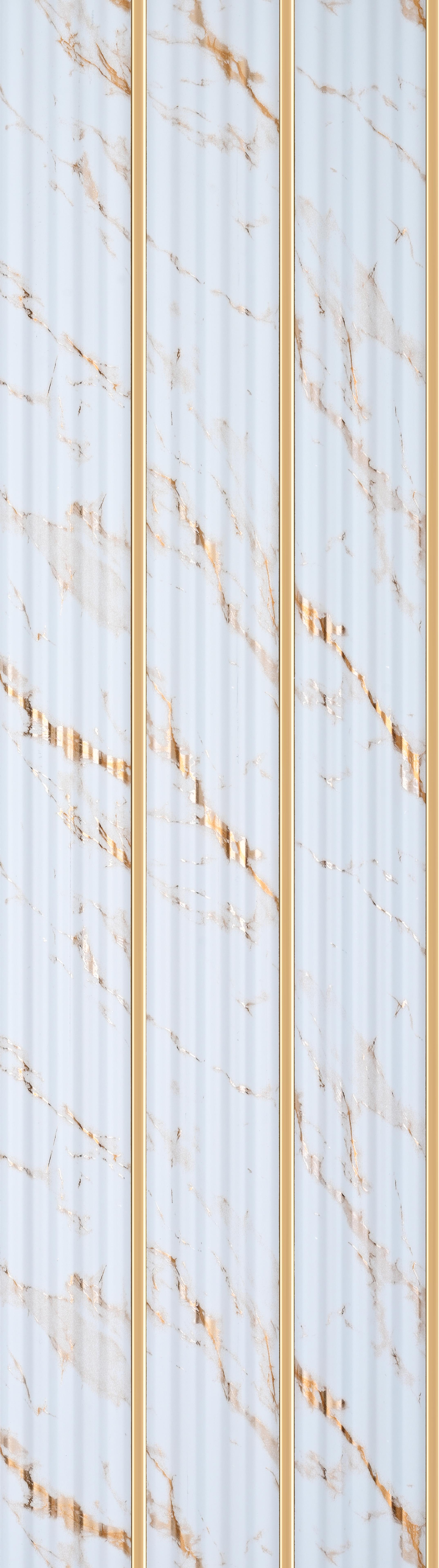 PN 07500 Marble Look Louver 8 ft x 0.5 ft Texture Finish - 10 mm | Suitable for Feature Wall, TV Unit & Living Room
