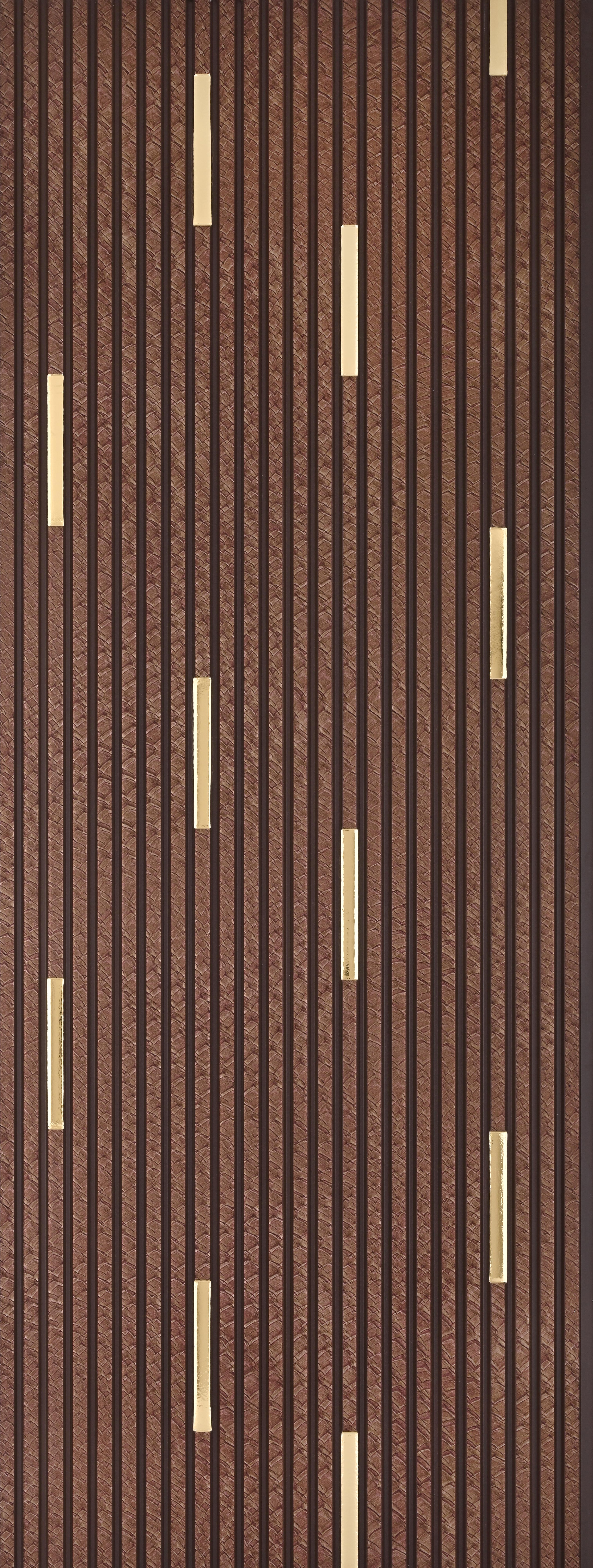 Coffee Brown Geometric Look PN 07808 8 ft x 7.8 inch Charcoal Panel - 6 mm | Suitable for Living Room, Bedroom & Office | Width is Subjected to 5% Variation