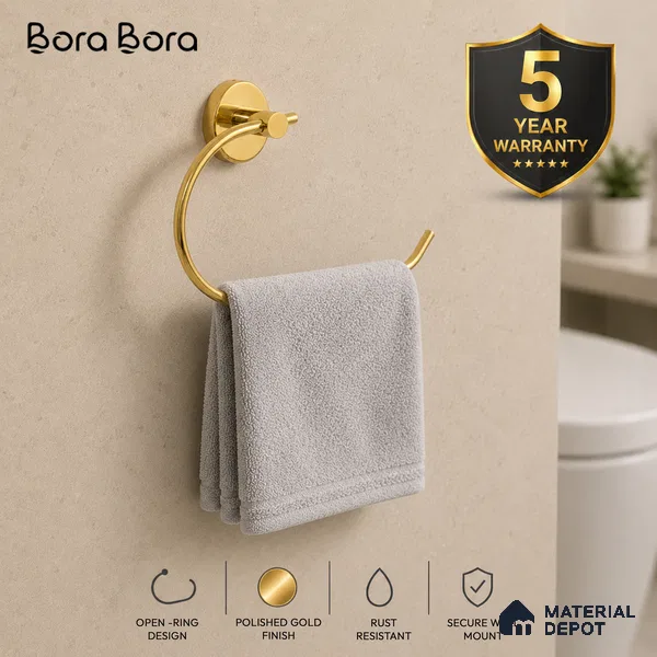 Napkin Ring with Full Round Back 9503-NP Toucan Gold Finish SS 304 | 5 Years Warranty