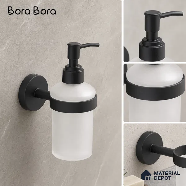 Liquid Soap Dispenser 9308-LSD Toucan Black Matt Finish SS 304 | 5 Years Warranty