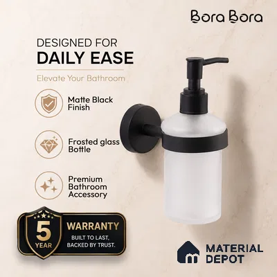 Liquid Soap Dispenser 9308-LSD Toucan Black Matt Finish SS 304 | 5 Years Warranty
